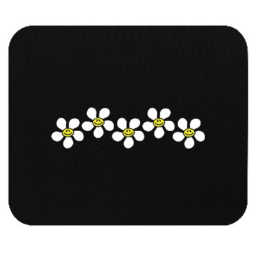 Discover White Daisies Flowers Spring Summer Faces Funny Mouse Pads