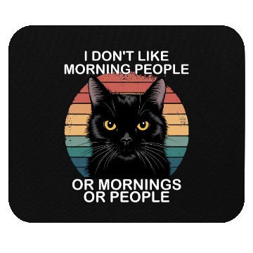 Discover Funny Black Cat Mouse Pads