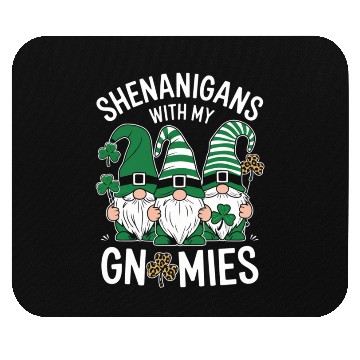Discover St Patricks Day Lucky Shamrock Leopard Gnomes Mouse Pads