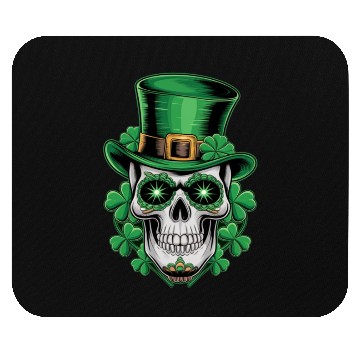 Discover Sugar Skull St Patrick Day Lucky Shamrock Mouse Pads
