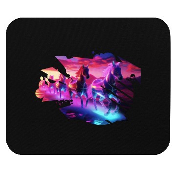 Discover Electric Herd - Synthwave Horses Mouse Pads