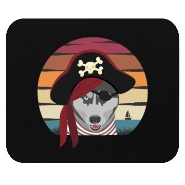Discover pirate dog Mouse Pads