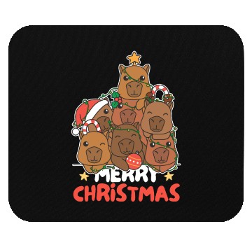 Discover Capybara Christmas Tree Merry Christmas Mouse Pads