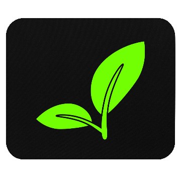 Discover 2 Green Beautiful Leaves Eco Spring Summer Nature Mouse Pads