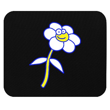 Discover Sweet Flower Spring Summer Nature Funny Face Fun Mouse Pads