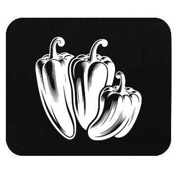 Discover Three Peppers Simple Vegetable Design Mouse Pads