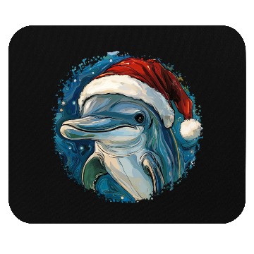 Discover Dolphins Christmas Mouse Pads