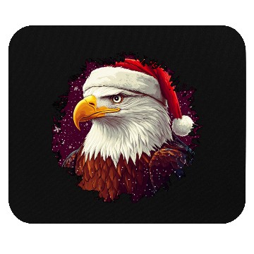 Discover Christmas eagle Mouse Pads
