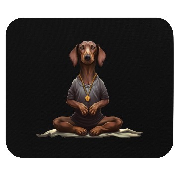 Discover Yoga Dachshund Mouse Pads