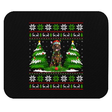 Discover Irish Setter Dog Christmas Tree Lights Mouse Pads