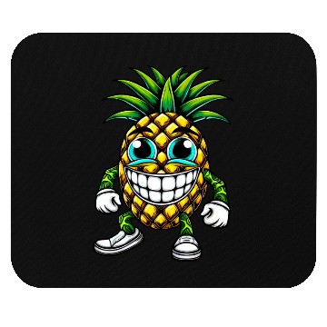 Discover Pineapple fruit fruity summer cool sweet cartoon Mouse Pads