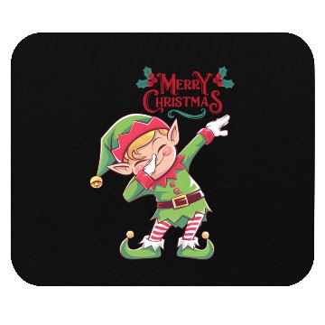 Discover Mischievous Christmas Elf Dab Pose Mouse Pads