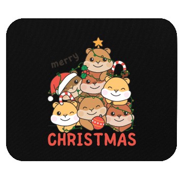 Discover Hamster Christmas Tree Merry Christmas Mouse Pads