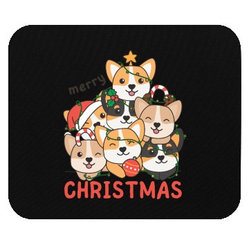 Discover Corgi Christmas Tree Merry Christmas Mouse Pads