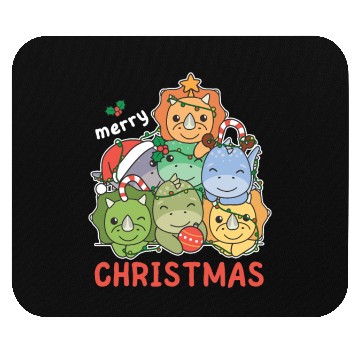 Discover Dinosaur Christmas Tree Merry Christmas Mouse Pads