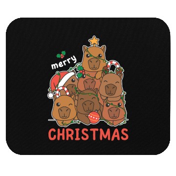 Discover Capybara Christmas Tree Merry Christmas Mouse Pads