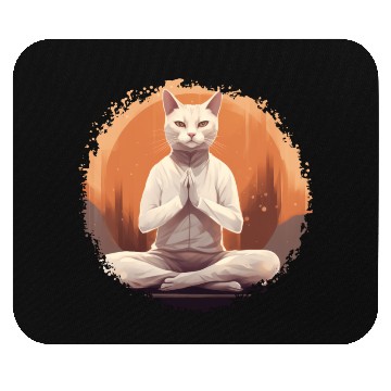Discover Yoga cat Mouse Pads