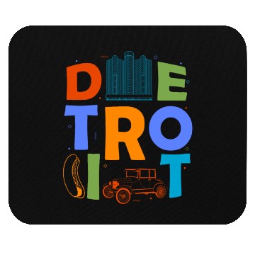 Discover Detroit Souvenir Men Michigan Skyline City Detroit Mouse Pads