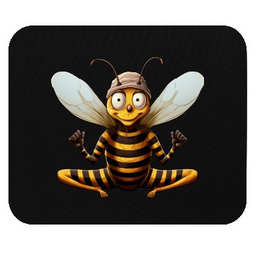 Discover Bee Yoga Mouse Pads