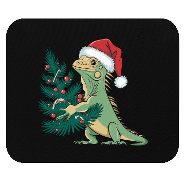 Discover Christmas Tree Santa Iguana Mouse Pads