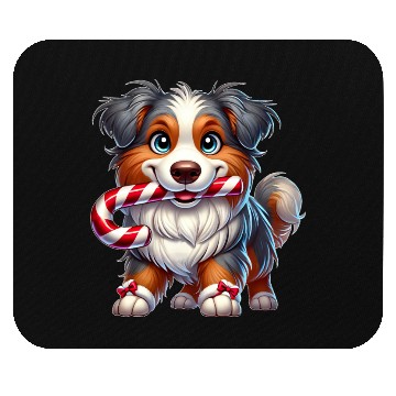 Discover Cute Christmas Dog Australian Shepherd Mouse Pads