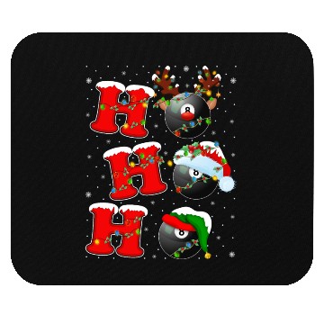Discover Ho Ho Ho Billiards Santa Christmas Mouse Pads