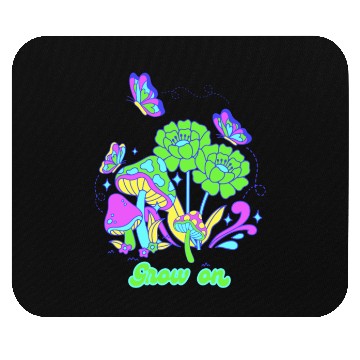Discover Grow on Psychedelic Green Mouse Pads