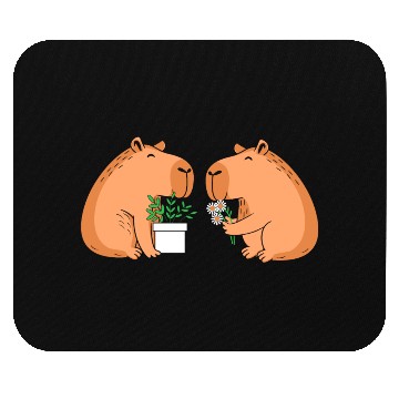 Discover Cute Gardening Garden Capybara Flower Mouse Pads