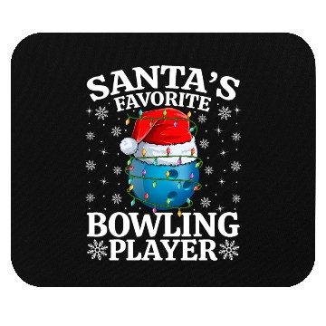 Discover Santa's Favorite Bowling Player Mouse Pads