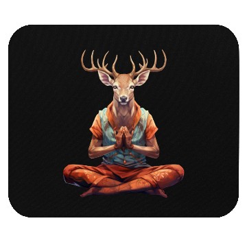 Discover Yoga Deer Mouse Pads