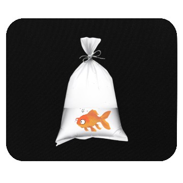 Discover fish in a bag Mouse Pads