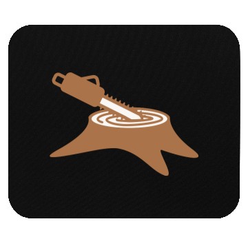 Discover Chainsaw Tree Felling Lumberjack Forest Stump Wood Mouse Pads