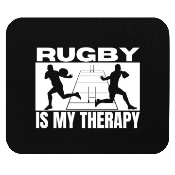 Discover Rugby Is My Therapy Funny Rugby Player Mouse Pads