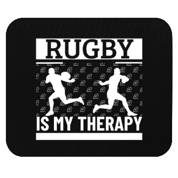 Discover Rugby Is My Therapy Funny Rugby Player Mouse Pads