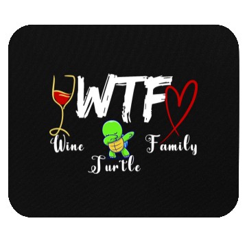 Discover WTF Wine Turtle Family Mouse Pads