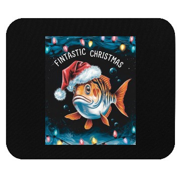 Discover Fintastic Christmas Fish xmas holiday christmass Mouse Pads