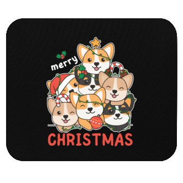 Discover Corgi Christmas Tree Merry Christmas Mouse Pads