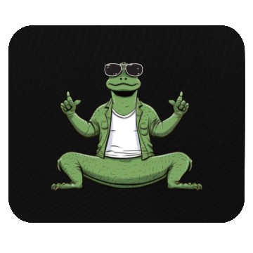 Discover Yoga crocodile Mouse Pads