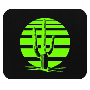 Discover Cactus Desert Sunset Evening Sun Lines Night Cacti Mouse Pads