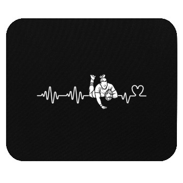 Discover Rugby Player Heartbeat Funny Rugby Mouse Pads