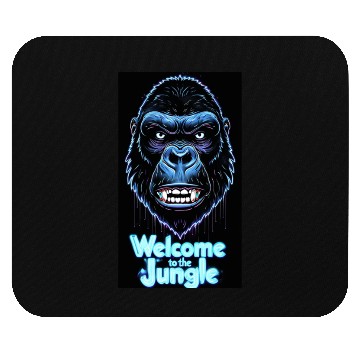 Discover Neon Gorilla Welcome to the Jungle Mouse Pads