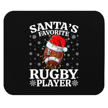 Discover Santa's Favorite Rugby Player Mouse Pads
