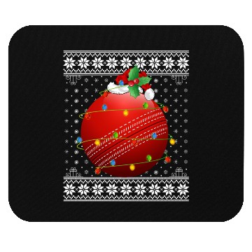 Discover Cricket Player Ugly Christmas Mouse Pads