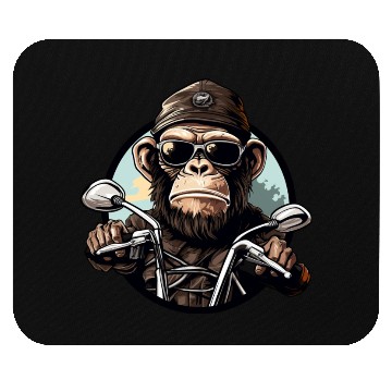 Discover Monkey Motorcyclist / Motorcycle Monkey Mouse Pads
