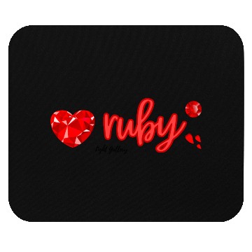 Discover Ruby gemstone jewel Mouse Pads