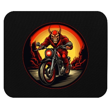 Discover Teufel Motorcycle / Motorcyclist Teufel Mouse Pads