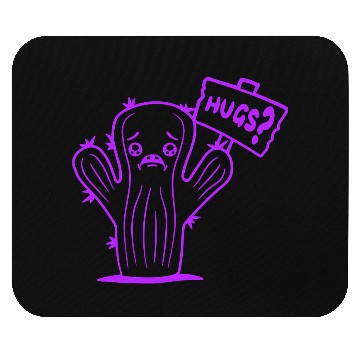 Discover Funny Cactus Sad Face Hugs Sign Lonely Cry Comic Mouse Pads
