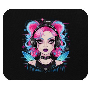 Discover Cute with Headphones for a Cat Owner Mouse Pads