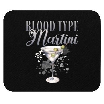 Discover Blood Type Martini Cocktail Bartender Mouse Pads