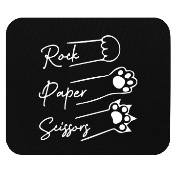 Discover Rock Paper Scissors Cute cat lover Mouse Pads